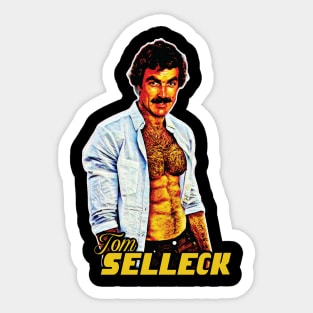 Tom Selleck 80s Design Sticker